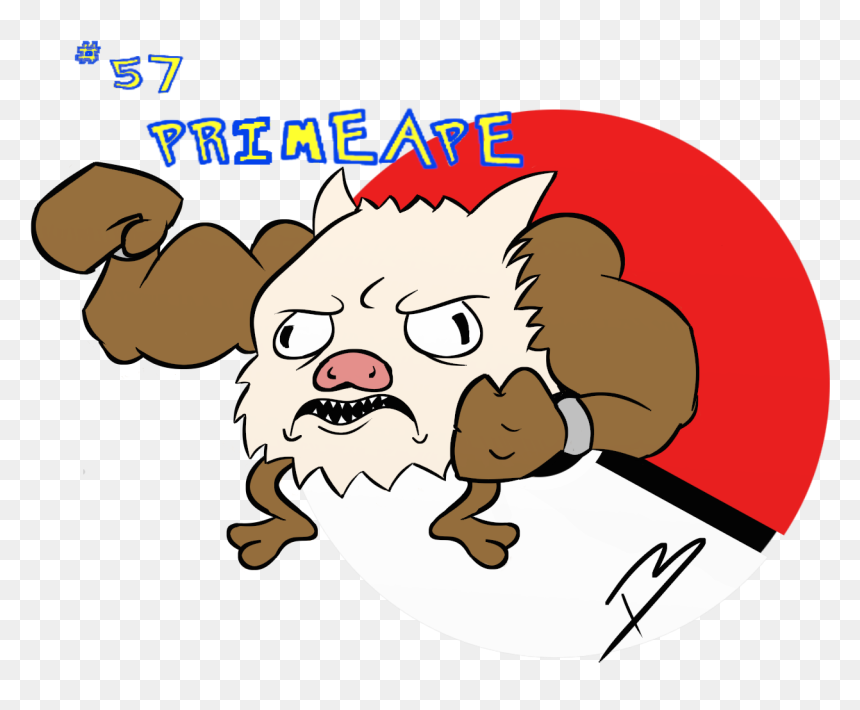 Super Metroid Mammal Nose Cartoon Dog Like Mammal Clip - Primeape Pokemon, HD Png Download - primeape png