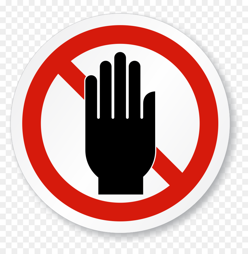 Do Not Obstruct Stay Clear Iso Prohibition Sign, Sku - Don T Touch Icon, HD Png Download - microscope icon png