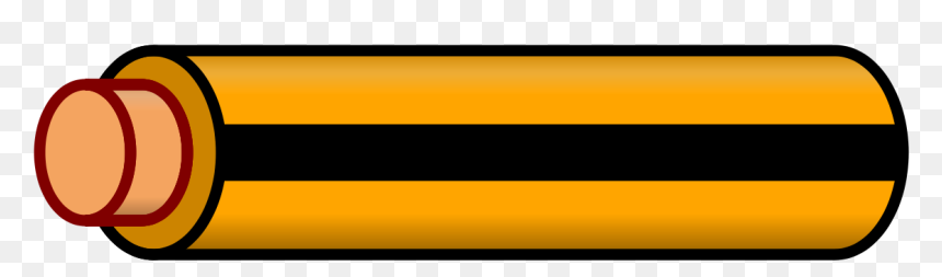 Wire Orange Black Stripe - Red And White Striped Wire, HD Png Download - black stripe png
