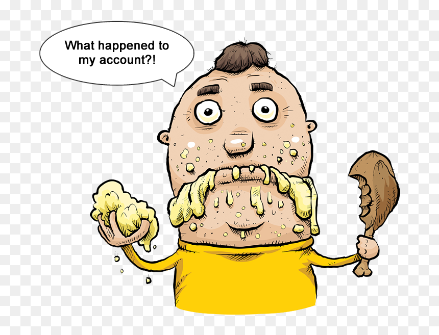 Bob Gets A Margin Call - Man Eating Food Cartoon, HD Png Download - wtf face png