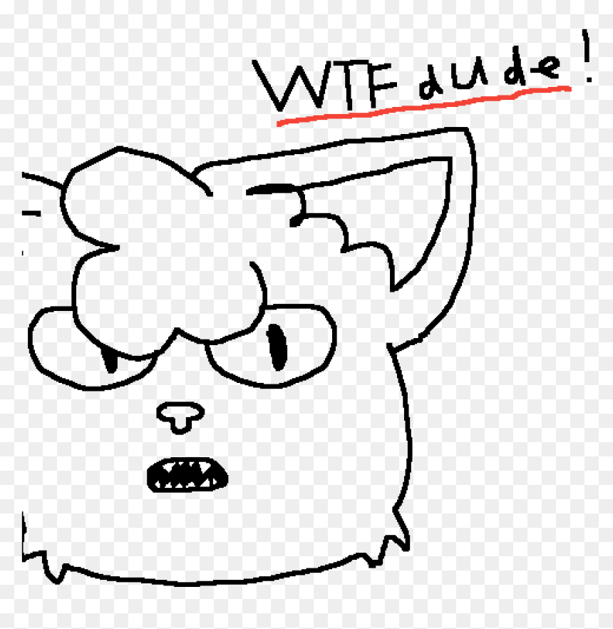 Line Art, HD Png Download - wtf face png