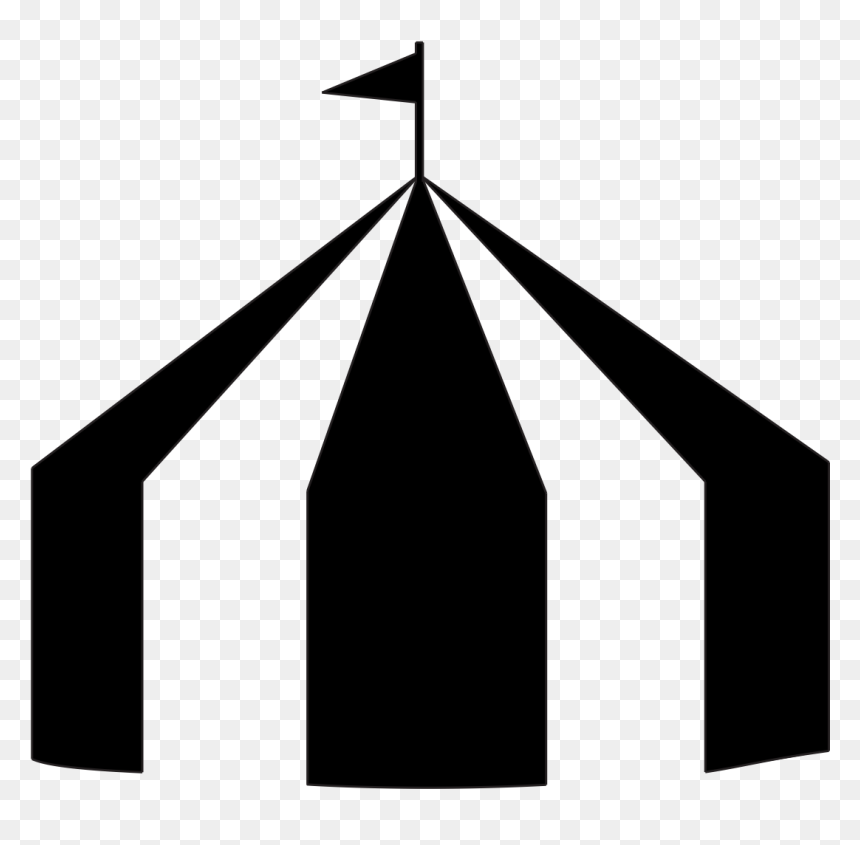 Bons Plans Pluie Station - Circus Tent Black And White Clipart, HD Png Download - tent icon png