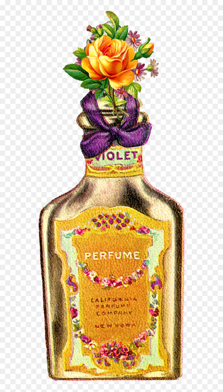 Vintage Perfume Png Pic - Perfume Bottle Illustration Png, Transparent Png - perfume bottle png