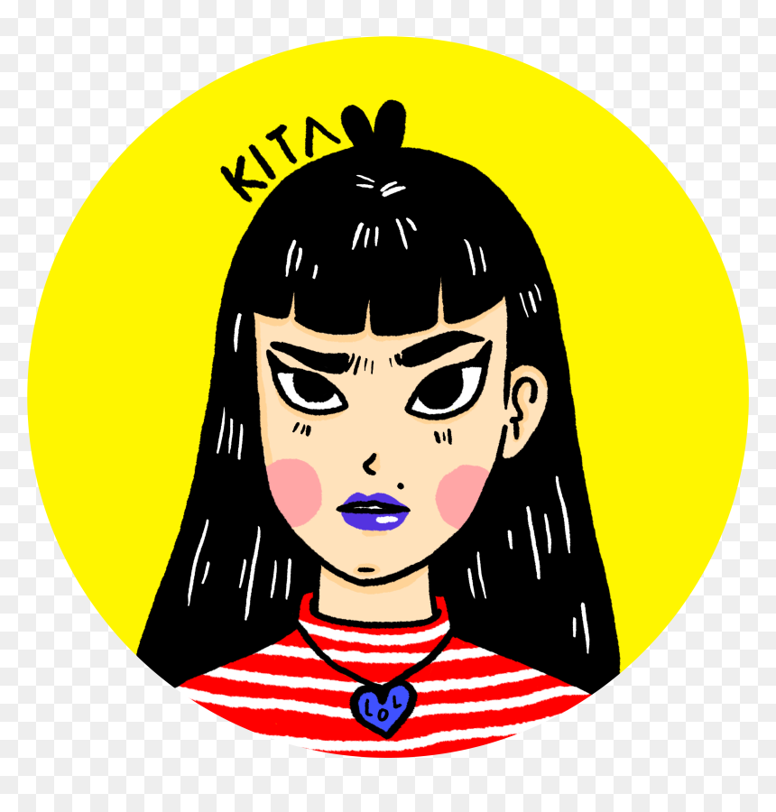 “tina Belcher Fan Art” Sticker 3 X 1 Inches Hand - Illustration, HD Png Download - tina belcher png