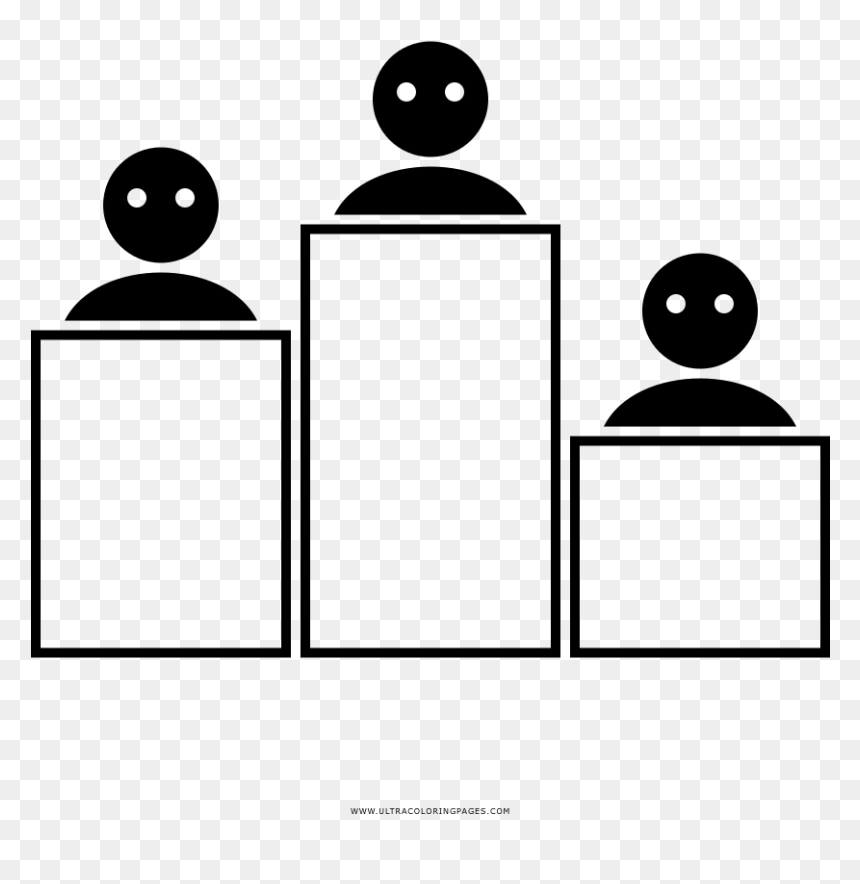 Podium Coloring Page - Podio Dibujo, HD Png Download - book page png