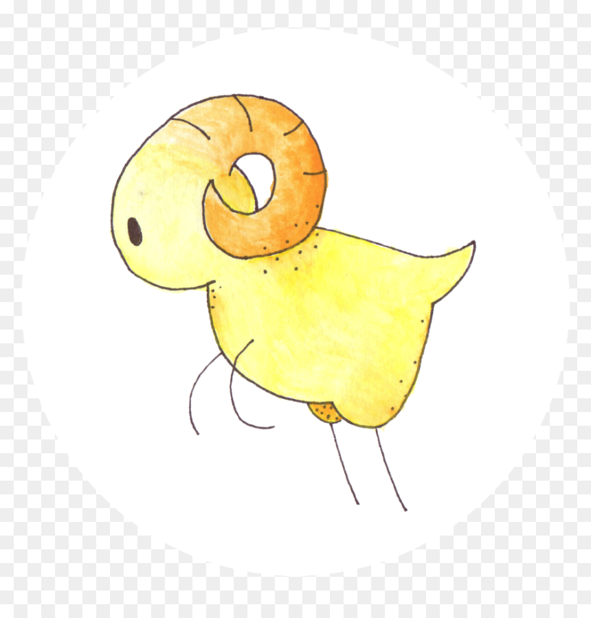 Aries-watercolor - Cartoon, HD Png Download - yellow watercolor png