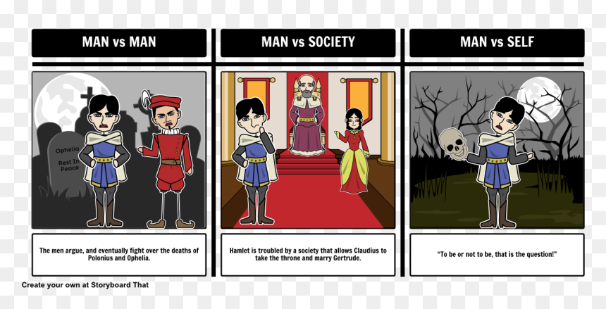 Conflicts Hamlet - Midsummer Night Dream Storyboard, HD Png Download - hamlet png