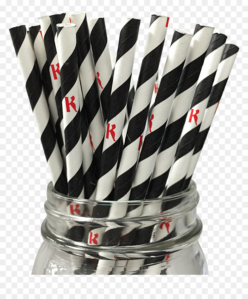 Black Stripe K 25pc Paper Straws - Drinking Straw, HD Png Download - black stripe png