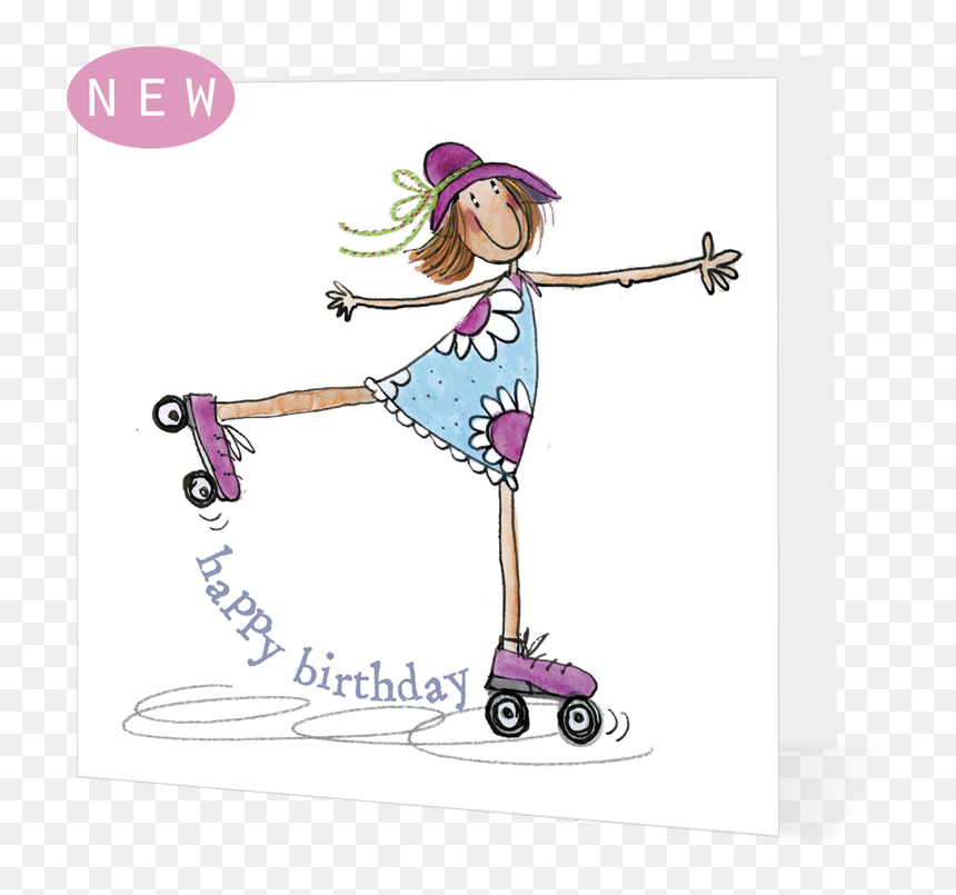 Happy Birthday 4bcef2f63ec6c - Happy Birthday Roller Skating, HD Png Download - skater png