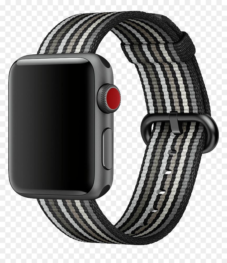38mm Black Stripe Woven Nylon - Woven Nylon In Black Stripe, HD Png Download - black stripe png