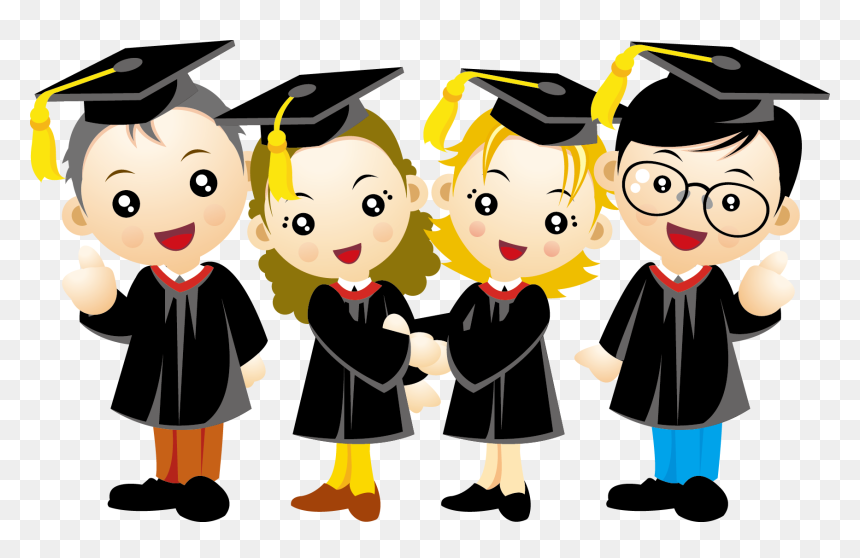 Ceremony Season Cartoon Graduation People Free Photo - Transparent Graduation Cartoon Png, Png Download - cartoon people png
