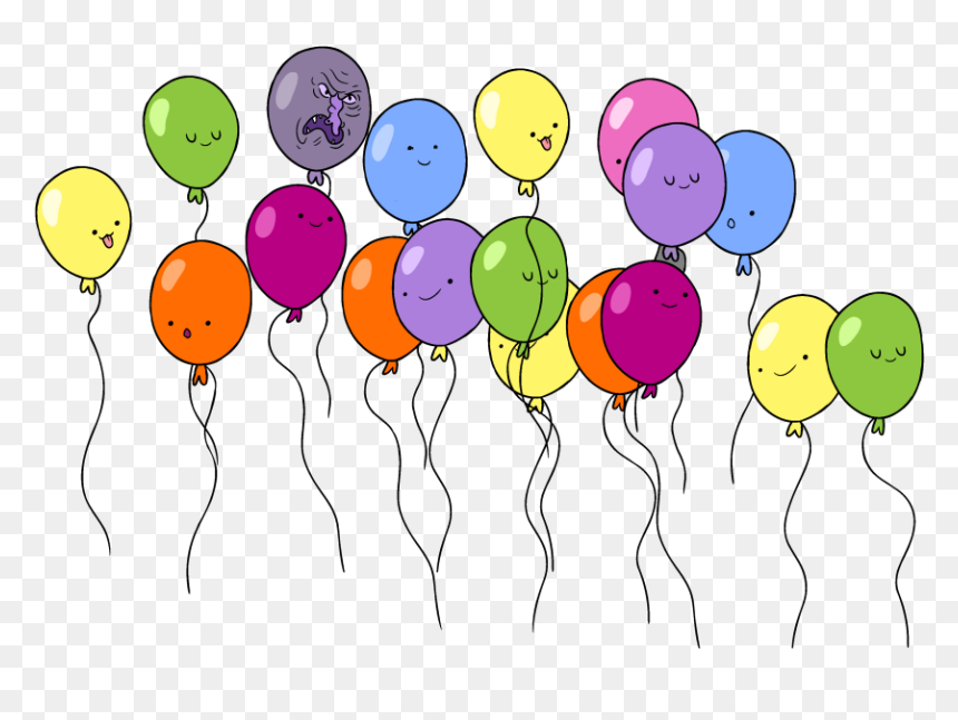 Skeleton Clipart Balloon - Balloons From Adventure Time, HD Png Download - party time png