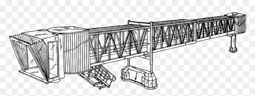 Jet Bridge,portal,airplane Connector,aircraft Connector,passenger - Passenger Boarding Bridge Png, Transparent Png - bridge vector png