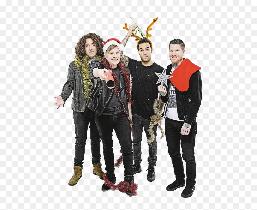 Pete Wentz Patrick Stump Joe Trohman Andy Hurley Fall - Fall Out Boy Merry Christmas, HD Png Download - fall out boy png