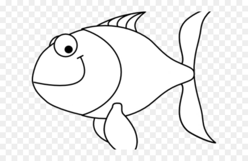 Gold Fish Clipart Fish Head - Black And White Fish In Water Clipart, HD Png Download - fish head png