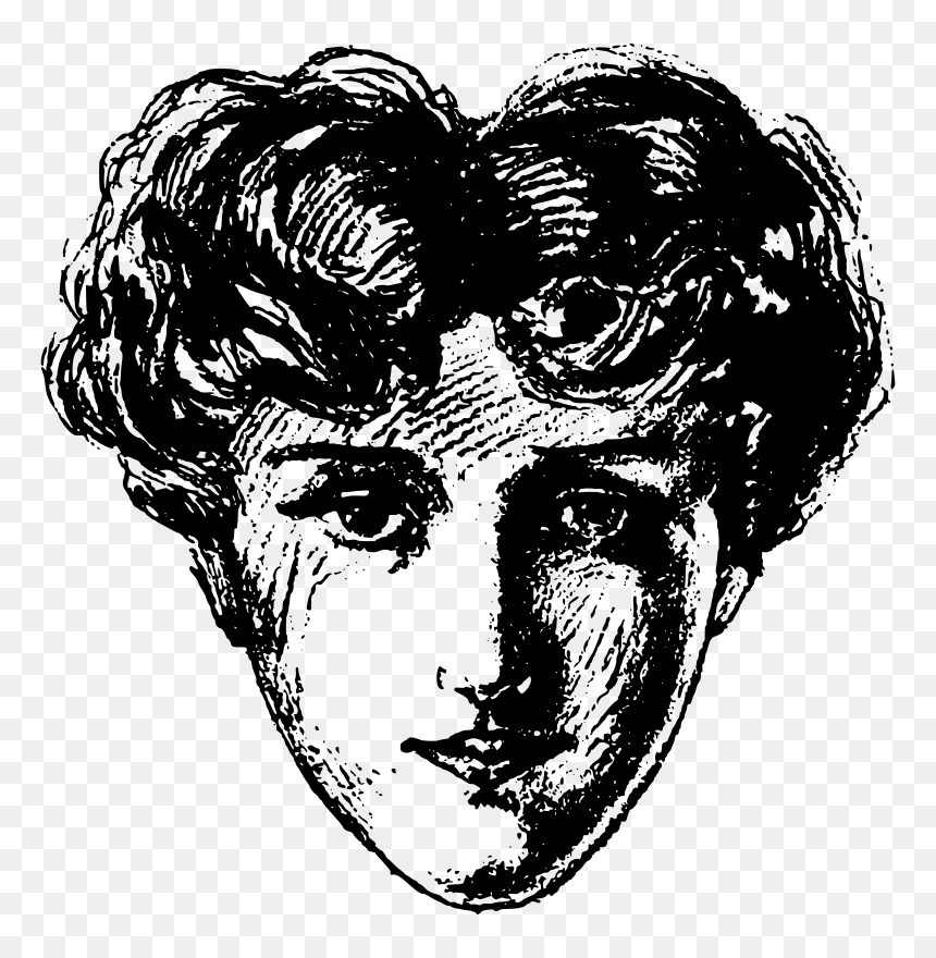 Simple Lady Head - Clip Art, HD Png Download - justin bieber head png