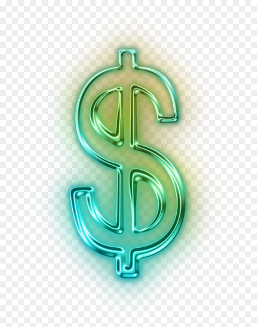 #money #dinheiro #$ #neon @lucianoballack - Cross, HD Png Download - dinheiro png