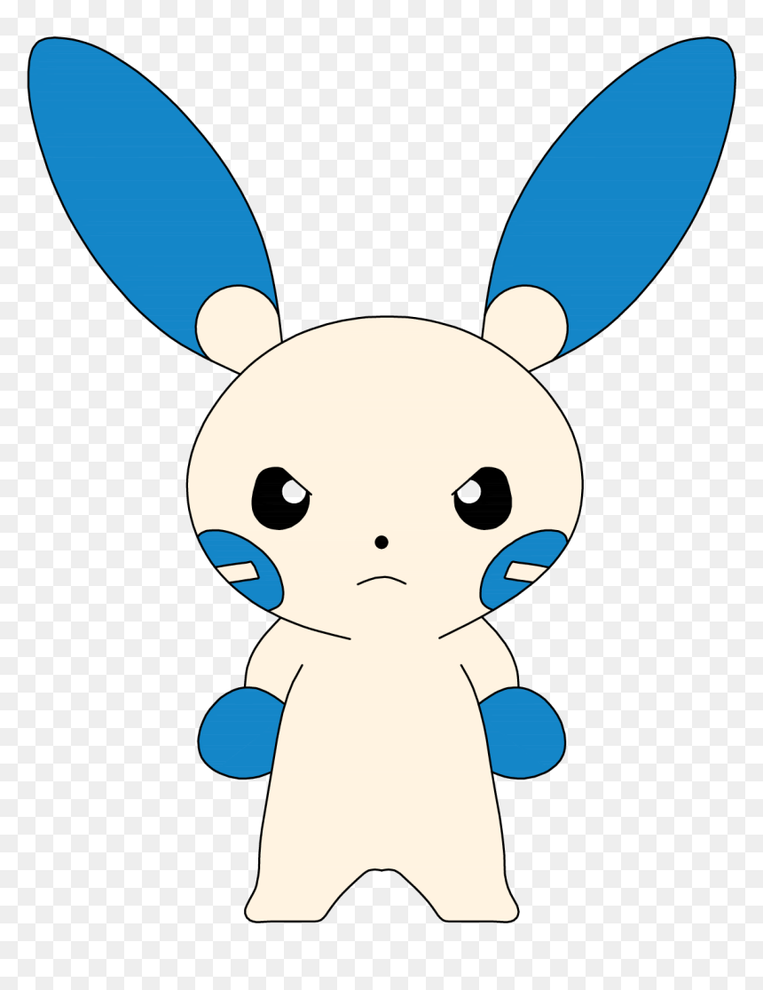 How To Draw Swablu In Steps - Domestic Rabbit, HD Png Download - angry pikachu png