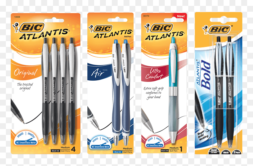 Bic Bright Futures - Bic Atlantis Black Pens, HD Png Download - bic pen png