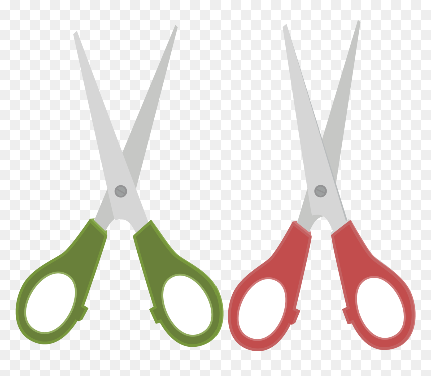 Flat Scissors Vector Student Png And Image Clipart - Portable Network Graphics, Transparent Png - scissors vector png