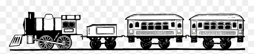 Full Train Black And White Png, Transparent Png - toy train png