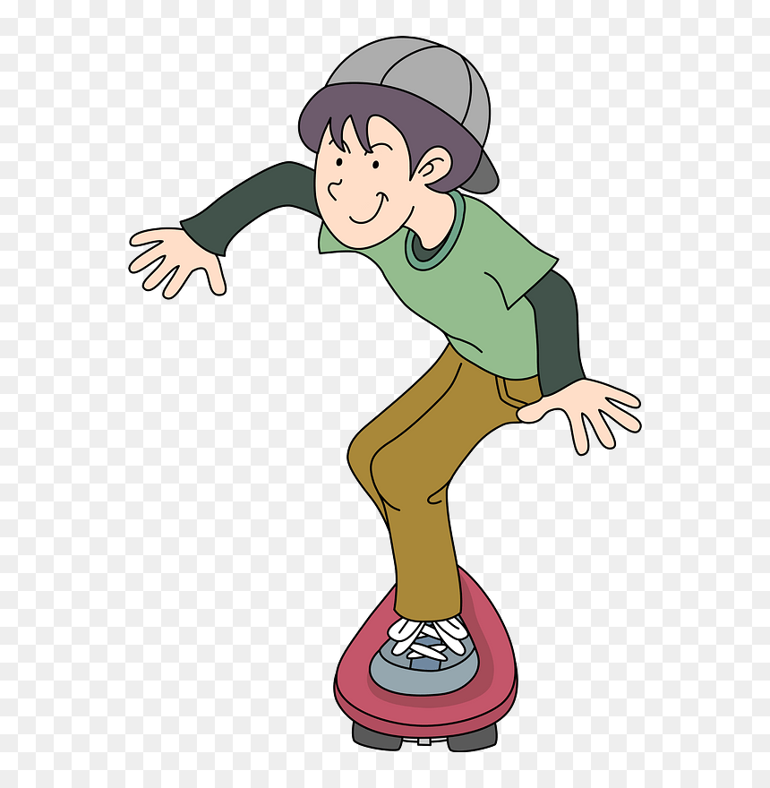 Skateboarding Boy Clipart, HD Png Download - skater png