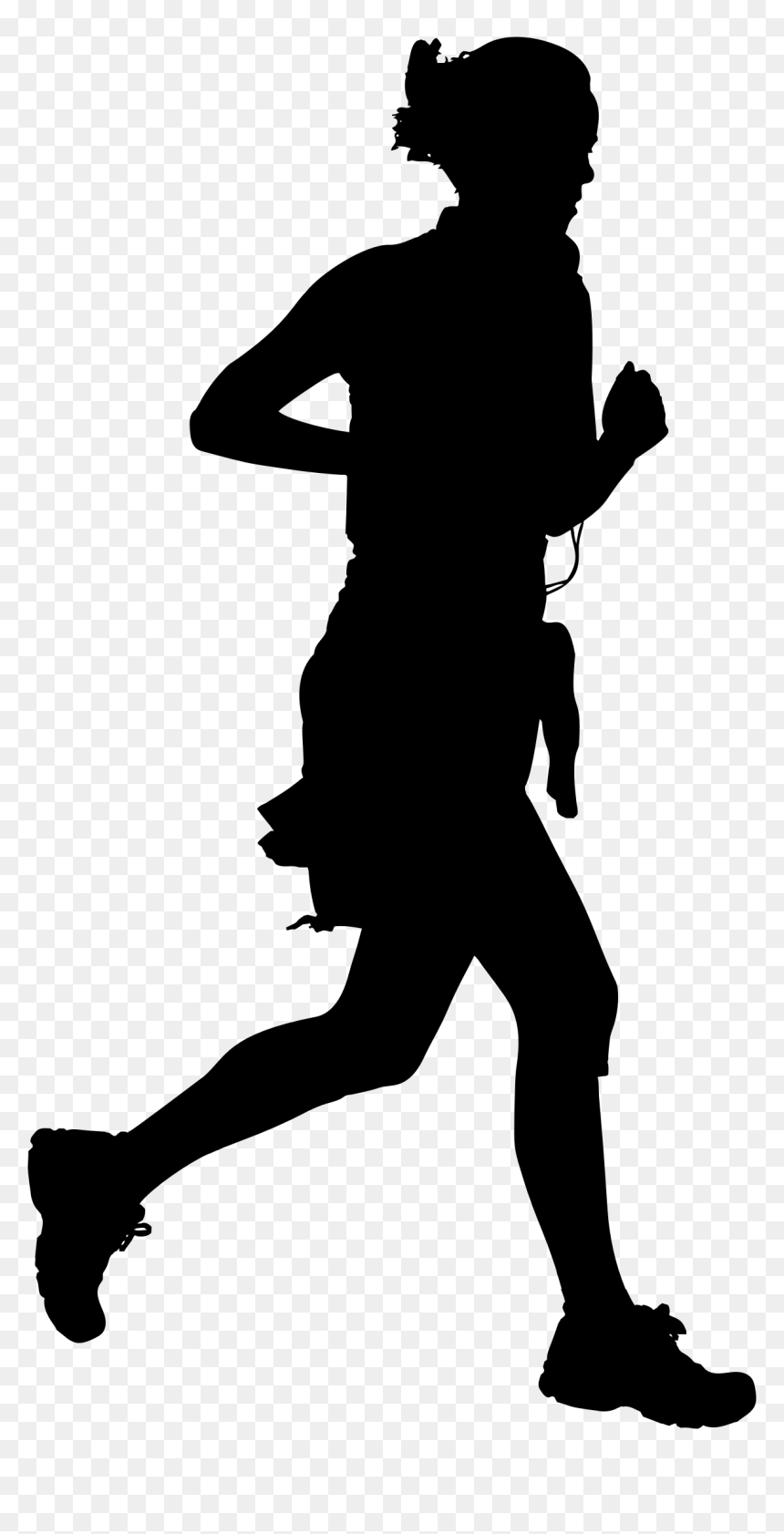 Woman Jogging Silhouette Clip Arts - Jogging Silhouette Png, Transparent Png - woman walking silhouette png