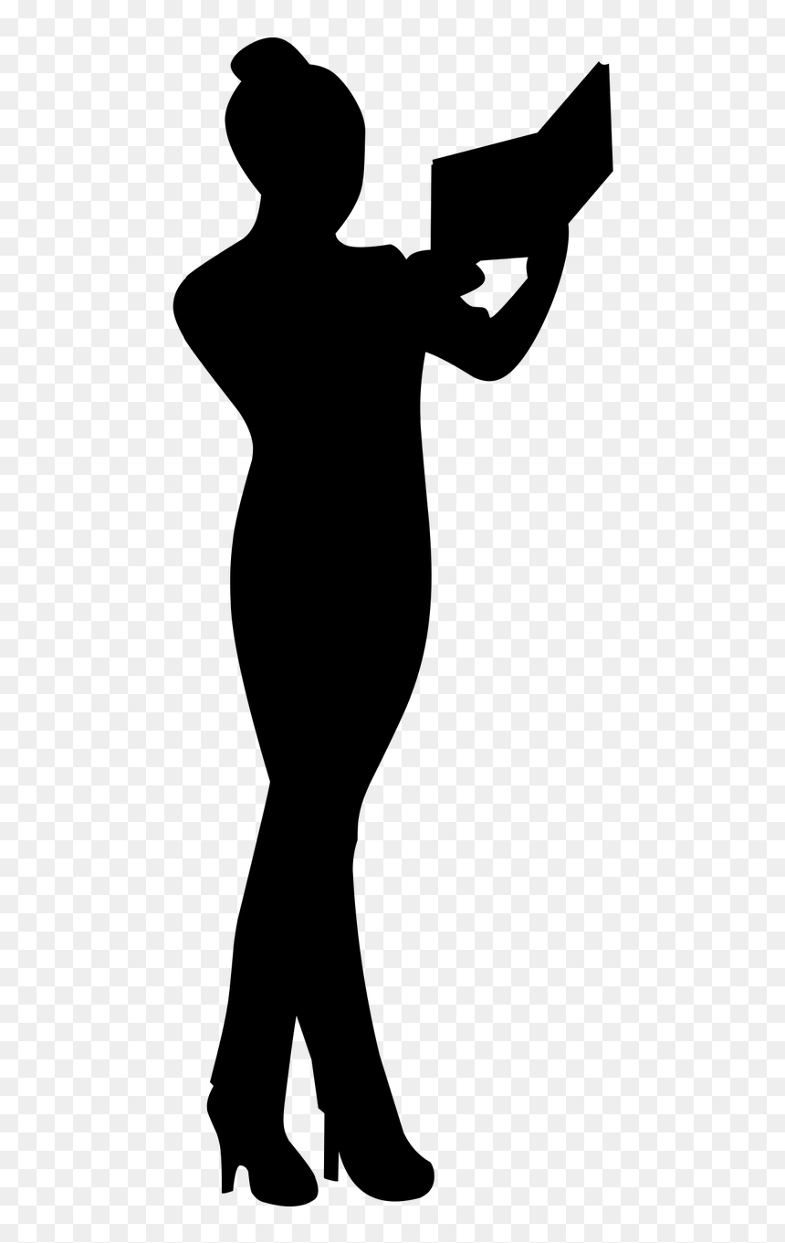 Study Silhouette Png, Transparent Png - woman walking silhouette png