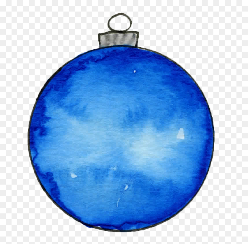 Circle, HD Png Download - blue christmas ornaments png