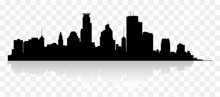 Minneapolis Skyline Silhouette, HD Png Download - miami skyline silhouette png