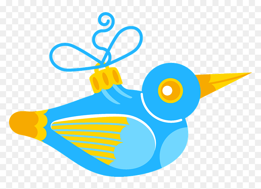 Bird Christmas Ornament Clipart, HD Png Download - blue christmas ornaments png