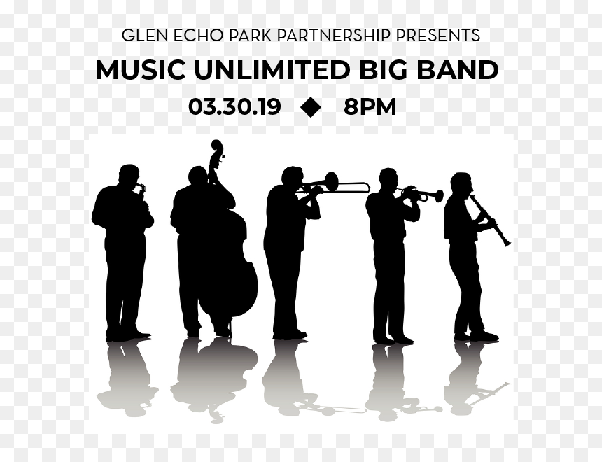 Jazz Instruments, HD Png Download - band silhouette png