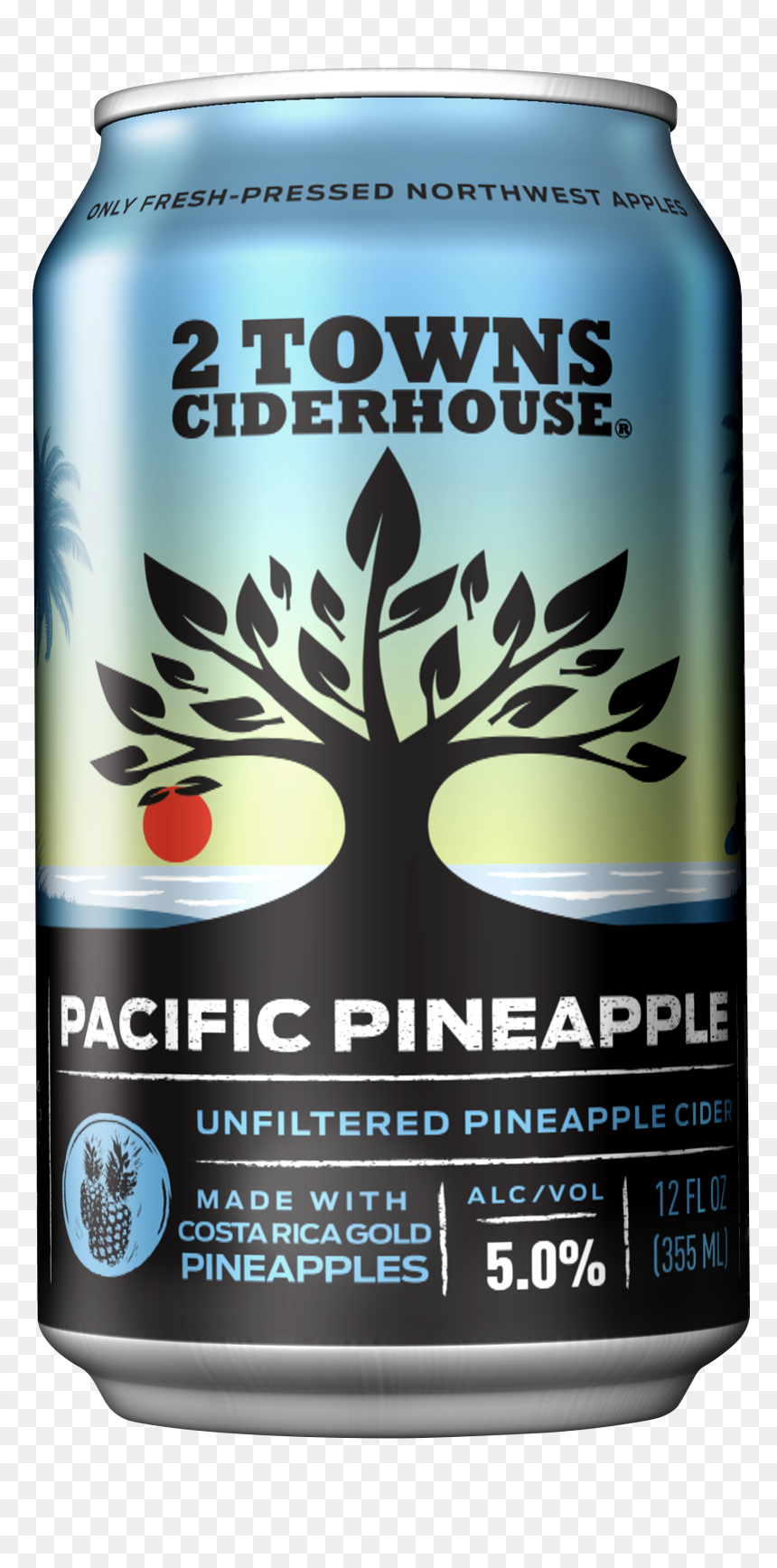 2 Towns Ciderhouse Makes Wave With "pacific Pineapple - 2 Towns Prickly Pearadise, HD Png Download - pineapples png