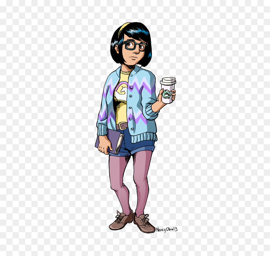 Day 29   Tina As A Twenty Something Hipster - Cartoon, HD Png Download - tina belcher png