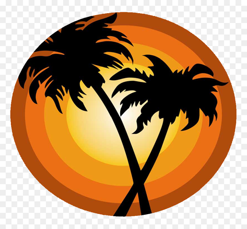 Transparent Rock Band Silhouette Png - Transparent Palm Tree Outline, Png Download - band silhouette png