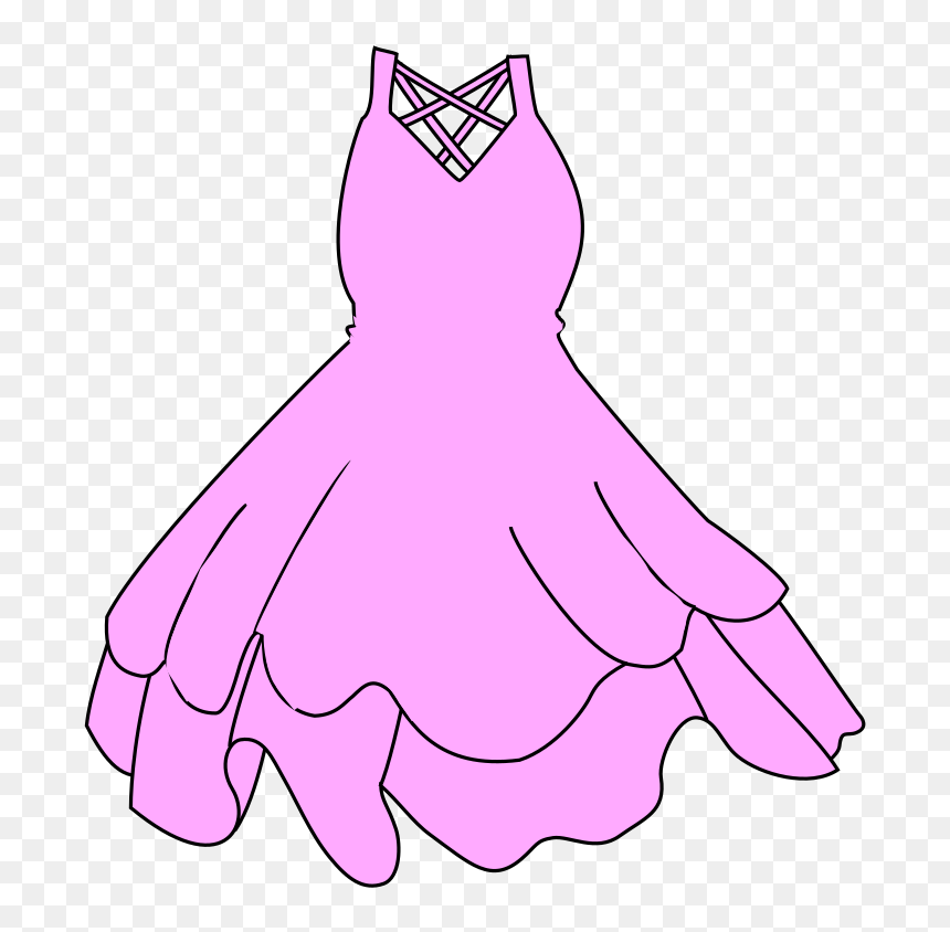 Pink Dress Svg Clip Arts, HD Png Download - pink dress png