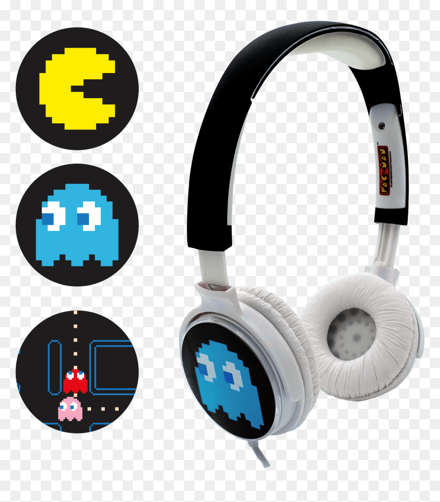 Casque Stéréo Pac Man Pixels 3 Faces Teknofun - Pac Man Ghosts, HD Png Download - pac man ghost png