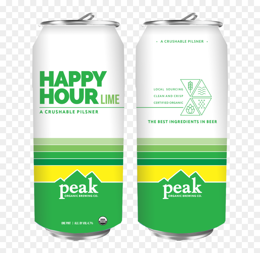 Happyhour Lime 16oz Can Mockup - Caffeinated Drink, HD Png Download - lime wedge png