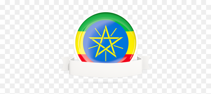 Flag With Empty Ribbon - Circle, HD Png Download - empty sign png