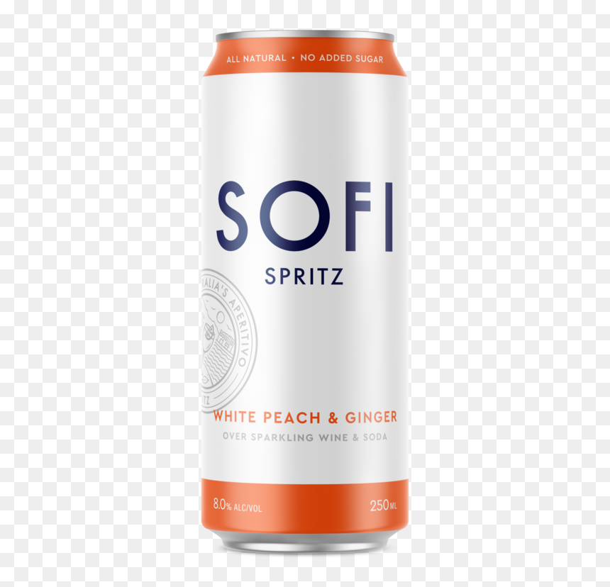 Sofi 250ml Can Mockup Whitepeachginger - Energy Shot, HD Png Download - lime wedge png