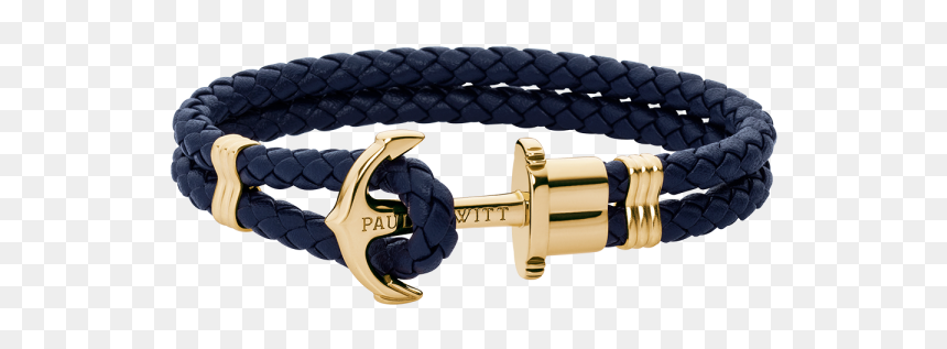 Anchor Bracelet Phrep Gold Leather Navy Blue"itemprop="image - Paul Hewitt Anchor Bracelet Phrep Leather Navy Blue, HD Png Download - navy anchor png