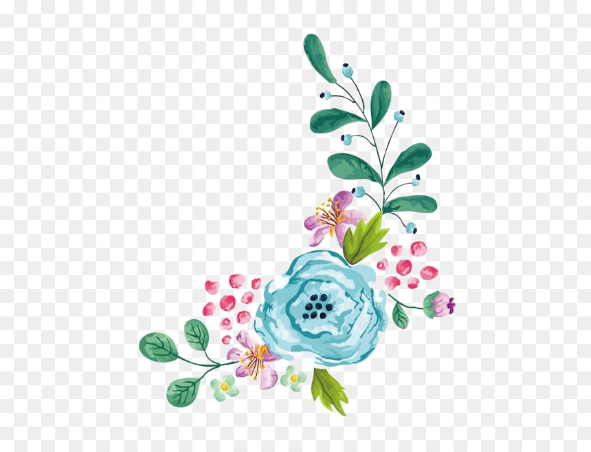 Flower Watercolor Art Png Image - Watercolor Flower Png Transparent, Png Download - flower illustration png