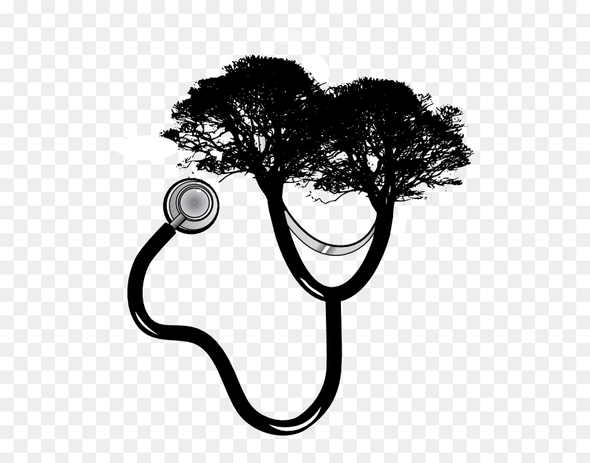 Green Tree Silhouette Png, Transparent Png - stethoscope clipart png
