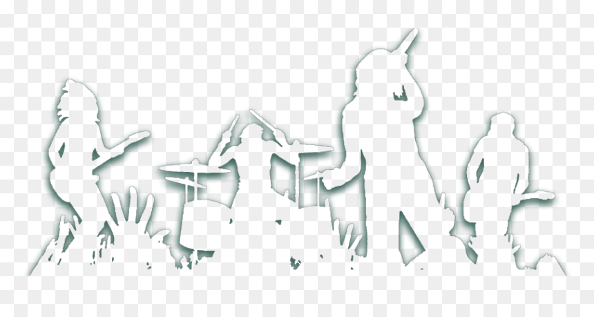 Band Silhouette - Illustration, HD Png Download - band silhouette png