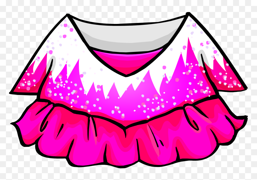 Club Penguin Rewritten Wiki - Figure Pink Figure Skating Outfit, HD Png Download - pink dress png
