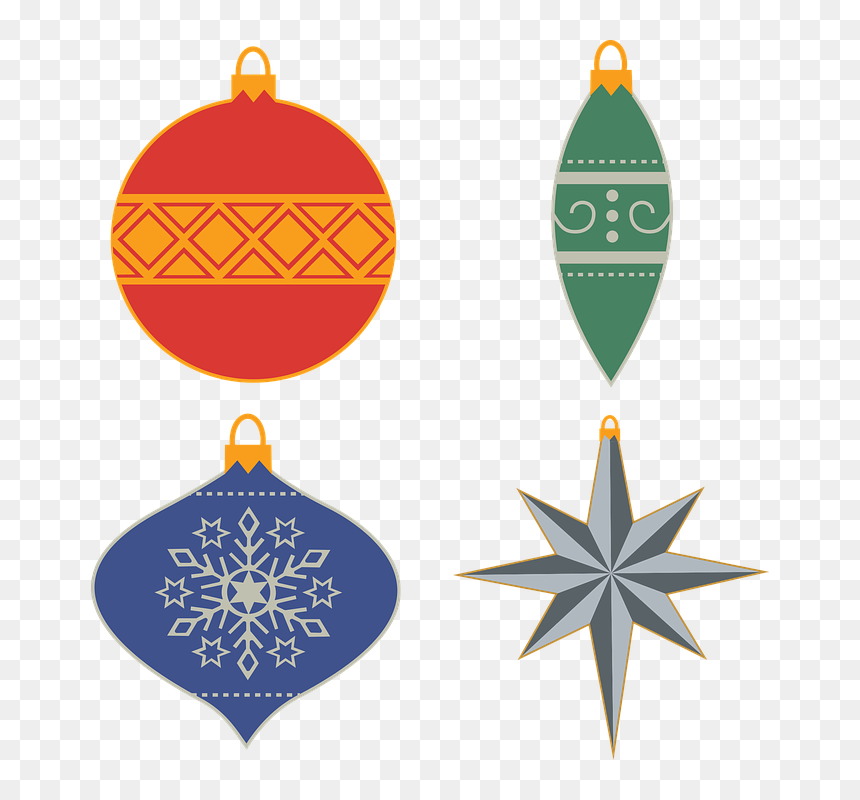 Christmas Ornaments Clipart Bay - Long Christmas Ornaments Png, Transparent Png - blue christmas ornaments png