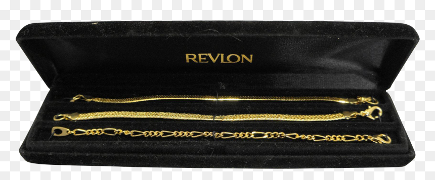 Revlon Gold Tone Chain Bracelets Set Of Three With - Chain, HD Png Download - revlon logo png