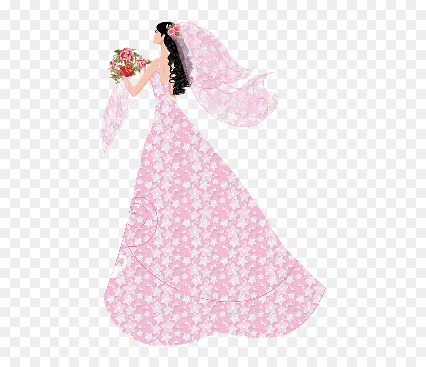 Illustration, HD Png Download - pink dress png