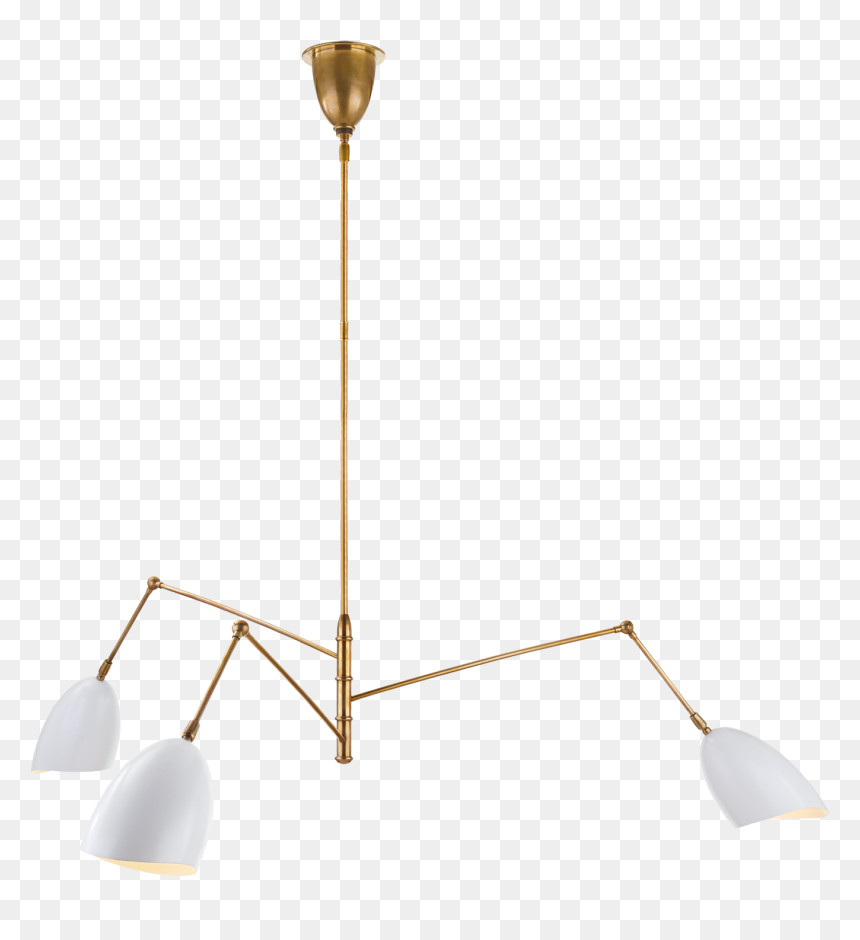 Sommerard Large Triple Arm Chandelier - Visual Comfort Sommerard Triple Arm Chandelier In Hand-rubbed, HD Png Download - chandelier silhouette png