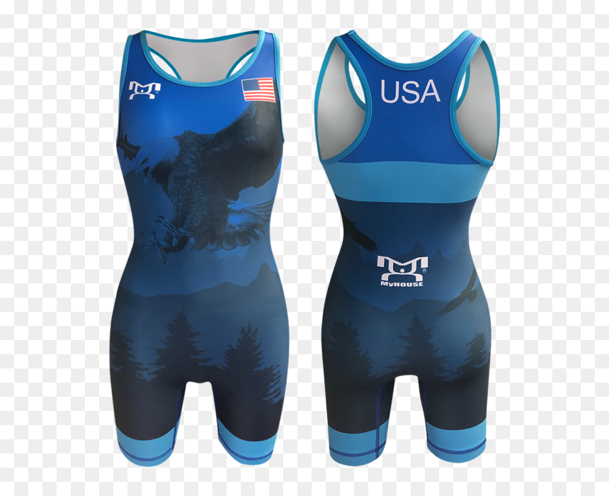 Usa Gold Wrestling Singlet, HD Png Download - soaring eagle png